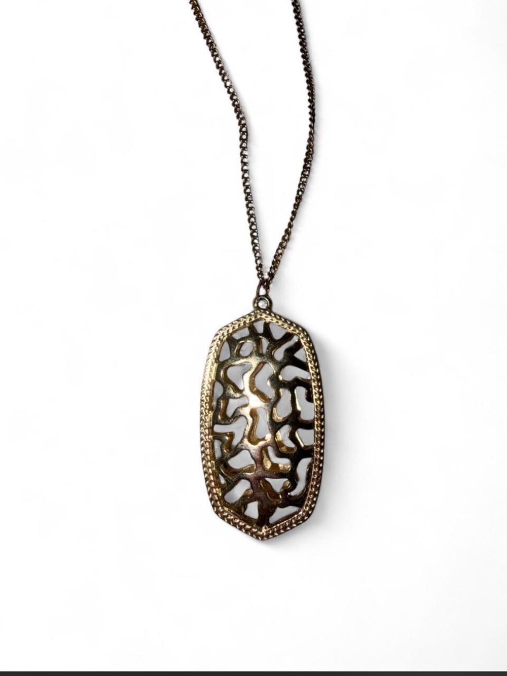 Gold Filigree Pendant Necklace - Women Jewelry